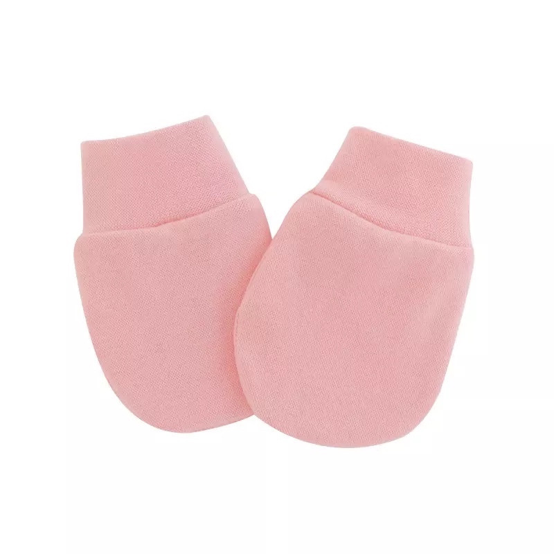 Blue Pink 0-6M Organic Cotton Baby No Scratch Mittens